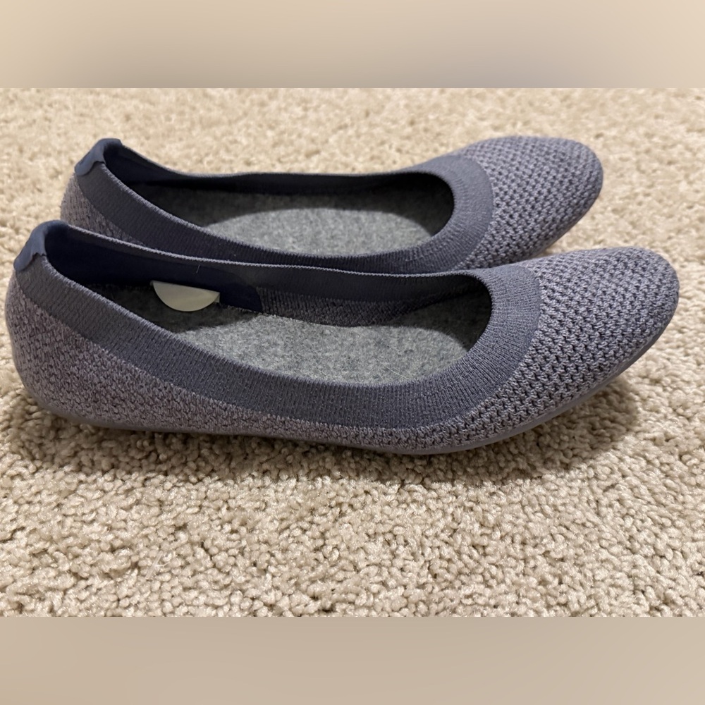Allbirds Tree Breezer Knit Ballet Flats in Blue Grey Color Women’s 7.5 - Picture 2 of 7